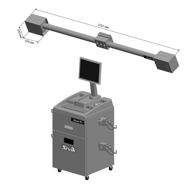 Стенд регулировки развала схождения Зенит-3D С2КС